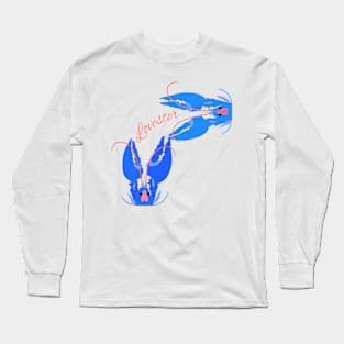 Two blue lobsters Valentine's day love story Long Sleeve T-Shirt